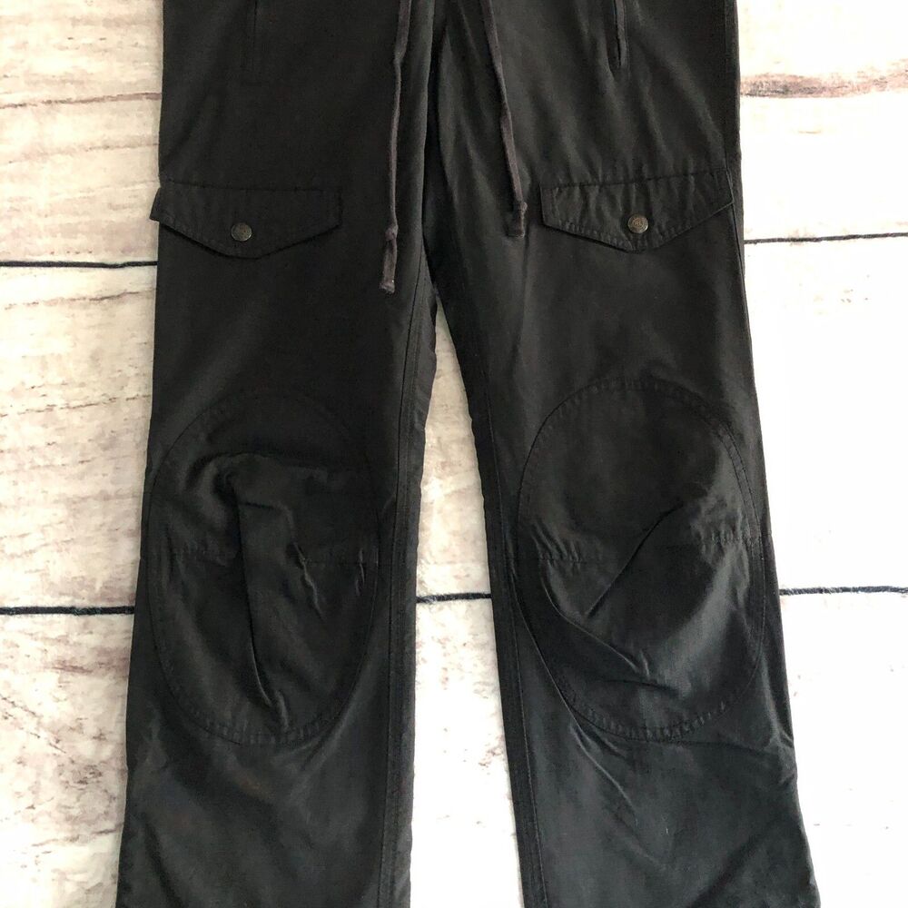 Vintage Polo Jeans Company Pants 2 Womens Black Flight Aviator Cargo Snow Winter - Picture 4 of 15